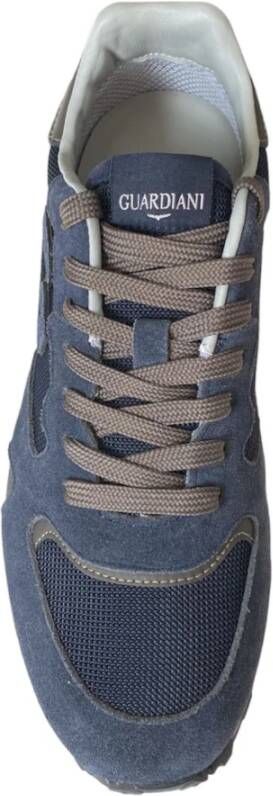 Alberto Guardiani Blauwe lage sneakers voor mannen
