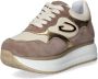 Alberto Guardiani Platform Sneakers met Suède en Leer Beige Dames - Thumbnail 4