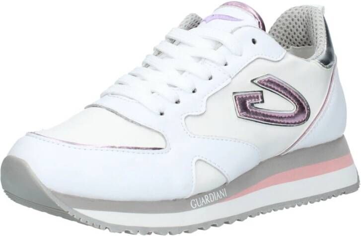 Alberto Guardiani Retro Stijl Leder Nylon Sneakers White Dames