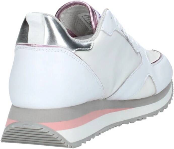 Alberto Guardiani Retro Stijl Leder Nylon Sneakers White Dames