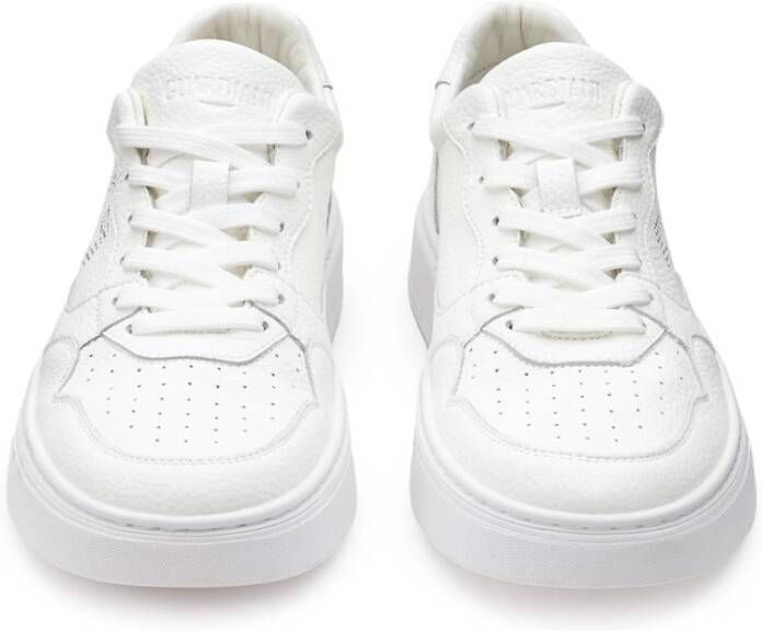 Alberto Guardiani Witte Leren Sneakers voor Mannen White Heren