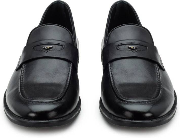 Alberto Guardiani Zwarte Leren Connect Lage Schoenen