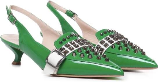 Alchimia Groene Patentleren Slingback Hakken Green Dames