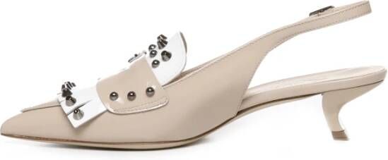 Alchimia Lakleren pumps met studs Beige Dames