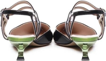 Alchimia Stiletto Hiel Schoen met Bandjes in Zwart Groen Black Dames