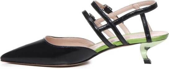 Alchimia Stiletto Hiel Schoen met Bandjes in Zwart Groen Black Dames