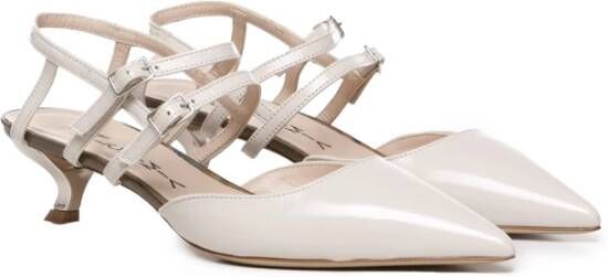Alchimia Stiletto Sandaal met Bandjes in Wit Bruin White Dames