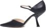 Alchimia Zwart Leren Gesloten Teen Hak Black Dames - Thumbnail 4
