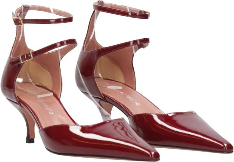 Aldo Castagna Bordeaux Patent Leren Puntige Hakken Red Dames