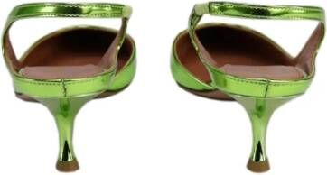 Aldo Castagna Groene spiegelende Micky model sandalen Green Dames