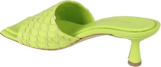 Aldo Castagna Heeled Mules Green Dames