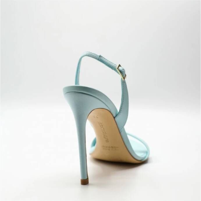 Aldo Castagna Lederen diamanten sandalen Blauw Dames