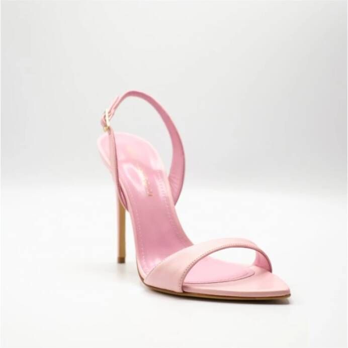 Aldo Castagna Lederen diamanten sandalen Roze Dames