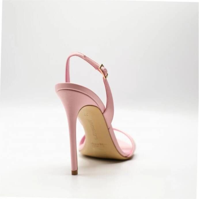 Aldo Castagna Lederen diamanten sandalen Roze Dames