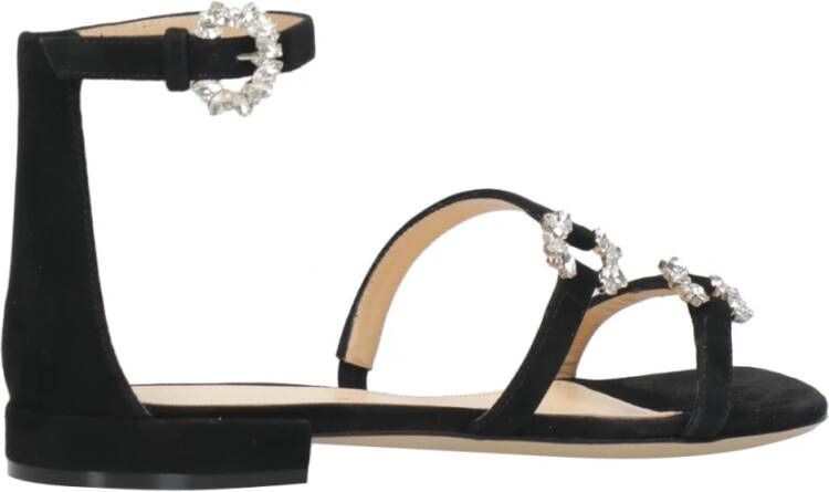 Aldo Castagna Platte sandalen Zwart Dames