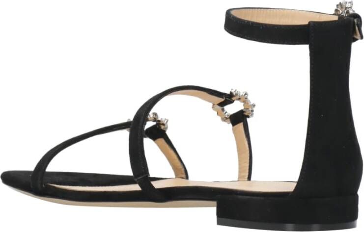 Aldo Castagna Platte sandalen Zwart Dames