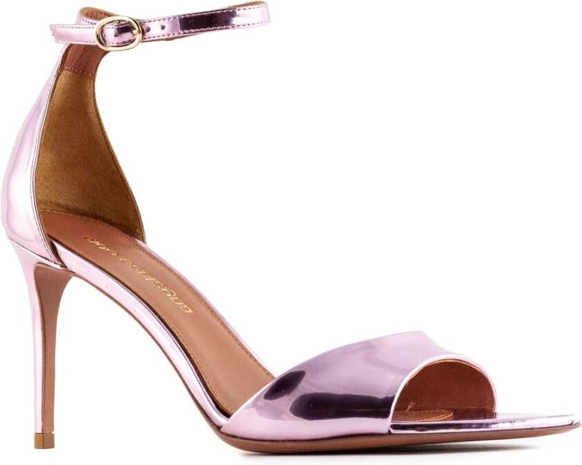 Aldo Castagna Roze Spiegel Leer Puntige Neus Sandalen Pink Dames