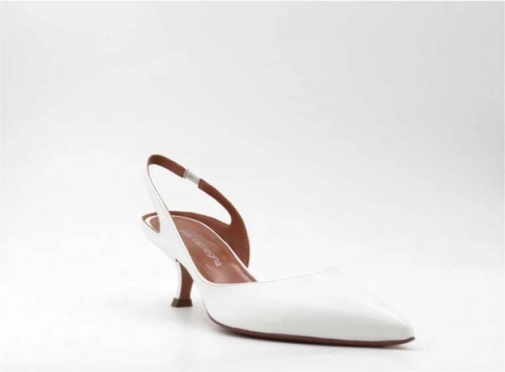 Aldo Castagna Wit leren Décolleté met 50mm hak White Dames