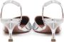 Aldo Castagna Zilveren Mirrored Leren Slingback Sandalen Gray Dames - Thumbnail 3