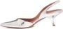 Aldo Castagna Zilveren Mirrored Leren Slingback Sandalen Gray Dames - Thumbnail 4