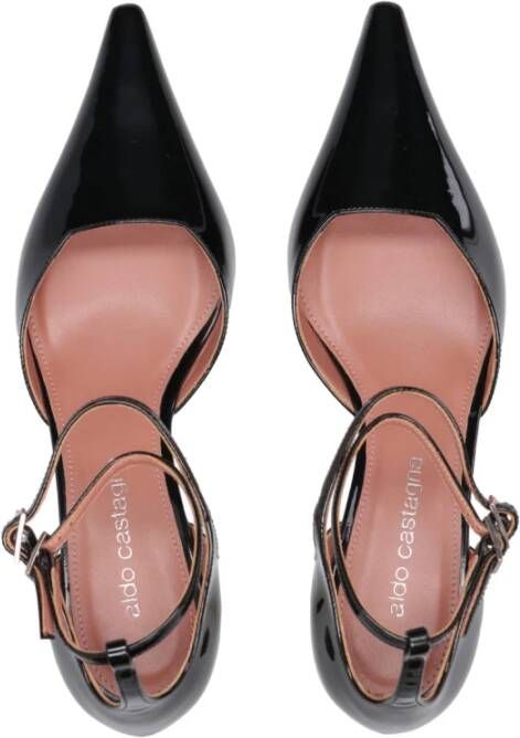 Aldo Castagna Zwarte Lakleren Puntige Hakken Black Dames