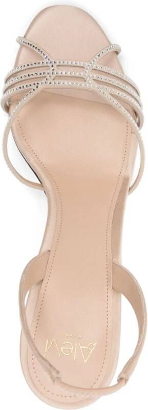 Alevi Milano Beige Leren Stiletto Sandalen Beige Dames