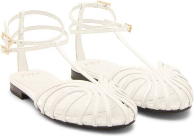 Alevi Milano Flat Sandals White Dames