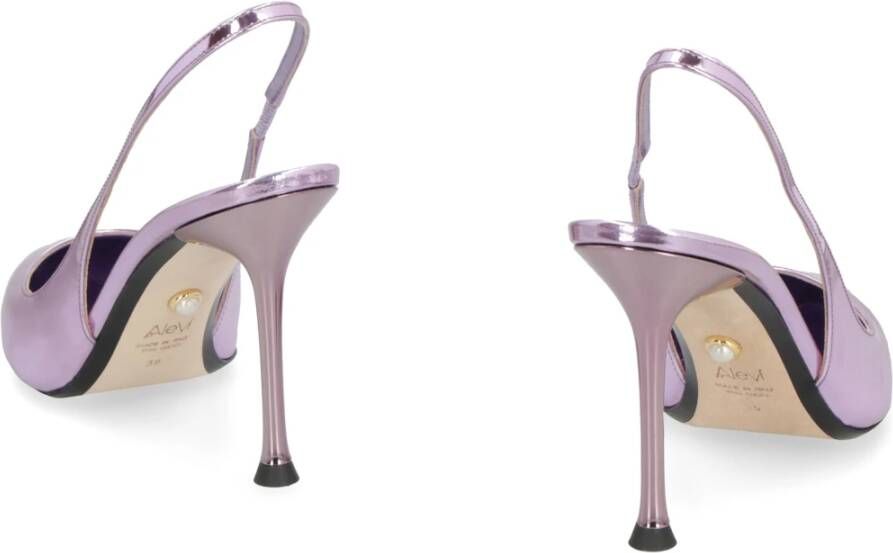 Alevi Milano Metallic Leren Slingback Pumps
