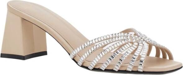 Alevi Milano Metallic Strass Blokhak Sandalen Gray Dames