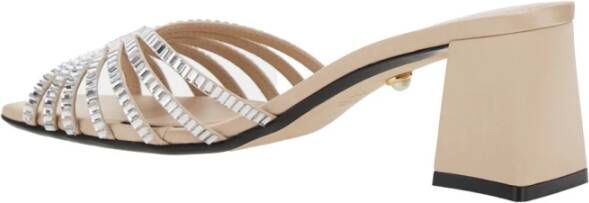 Alevi Milano Metallic Strass Blokhak Sandalen Gray Dames