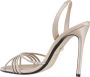 Alevi Milano Nude Satin Sandaal met Strass - Thumbnail 2