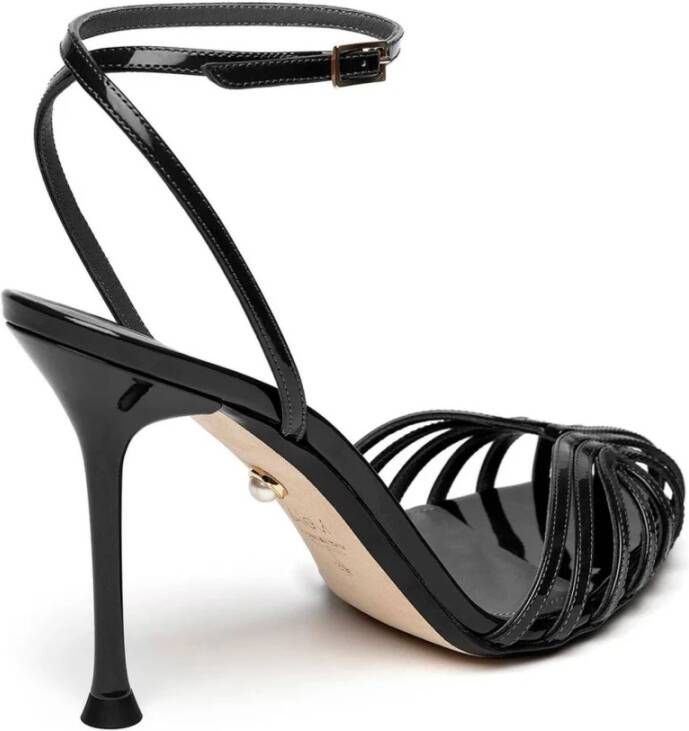 Alevi Milano Zwarte Lakleren Kooi Sandalen