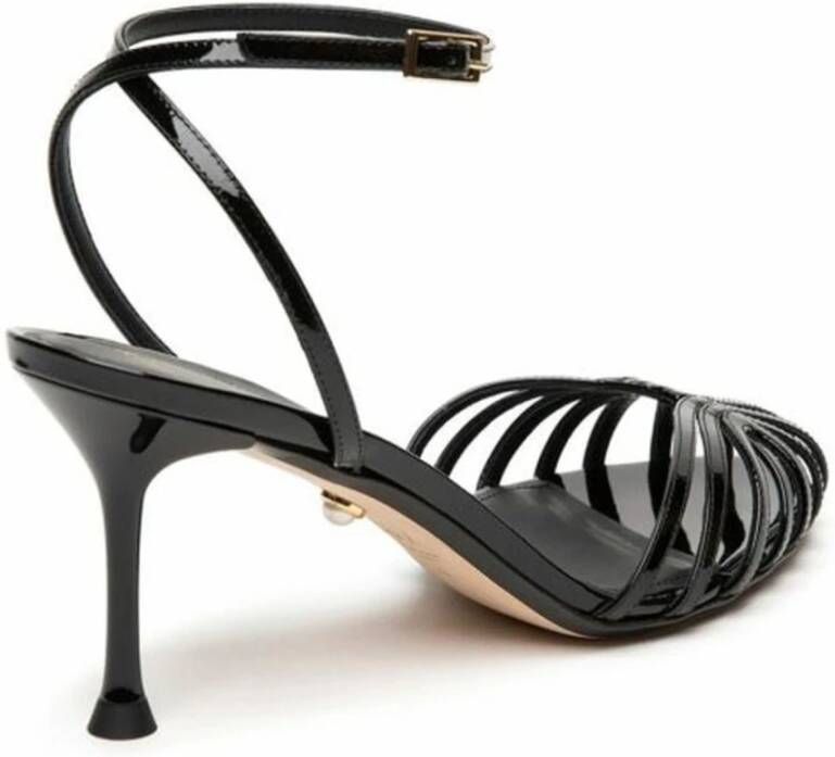 Alevi Milano Zwarte Lakleren Kooi Sandalen Black Dames