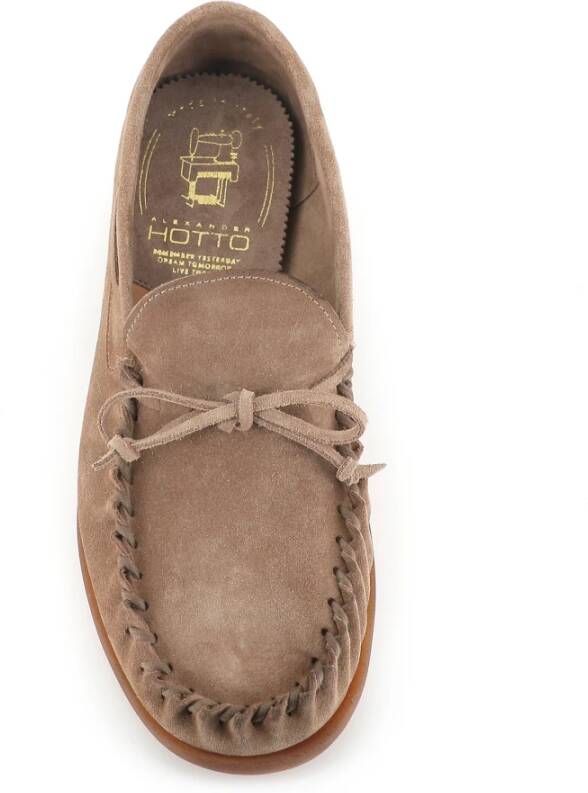 Alexander Hotto Beige Suède Heren Mocassin Sandalen