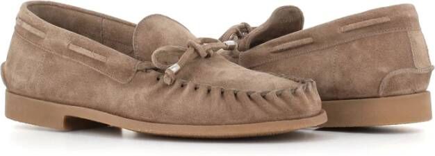 Alexander Hotto Beige Suède Mocassin Sandalen Beige Heren