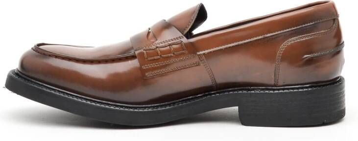 Alexander Hotto Bruin Leren Loafer Memory Foam Zool Brown Heren