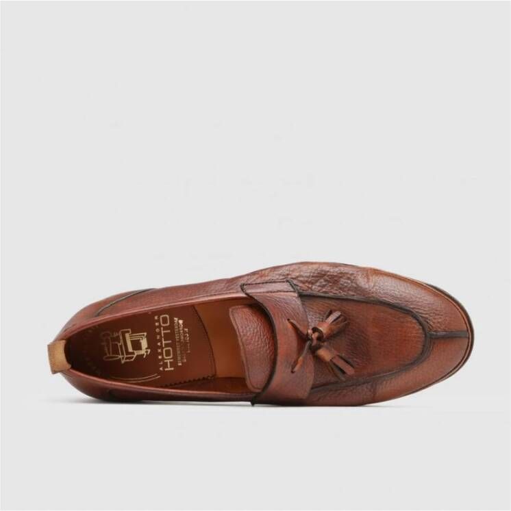 Alexander Hotto Bruine Hertenleren Loafer Schoen Brown Heren