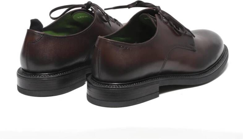 Alexander Hotto Bruine Leren Derby Schoenen Aw23 Brown Heren