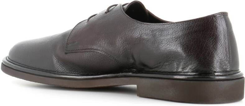 Alexander Hotto Donkerbruine Leren Derby Schoenen Brown Heren