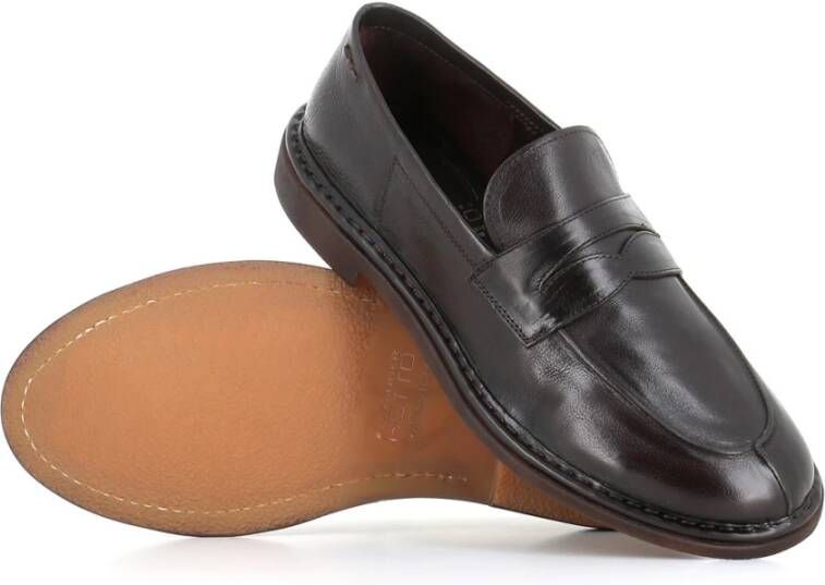 Alexander Hotto Donkerbruine Leren Sandalen Brown Heren