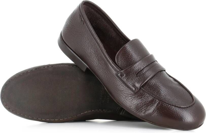 Alexander Hotto Donkerbruine Loafer Schoen van Zacht Leer Brown Heren