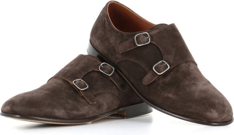 Alexander Hotto Donkerbruine Suède Loafers Brown Heren