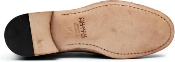 Alexander Hotto Lage Leren Schoenen Beige Heren