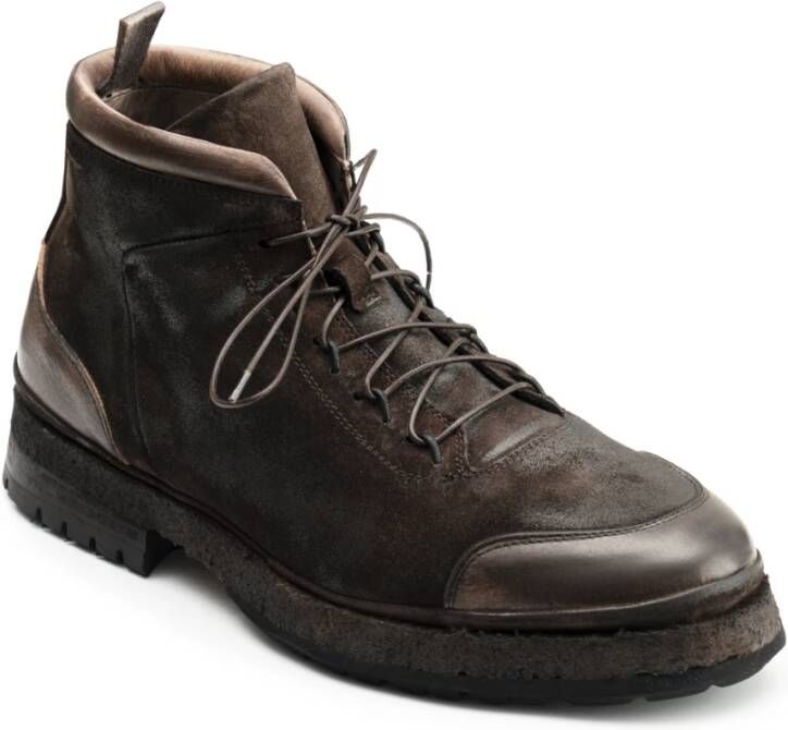 Alexander Hotto Leren Bergschoenen Veterschoen Enkel Brown Heren