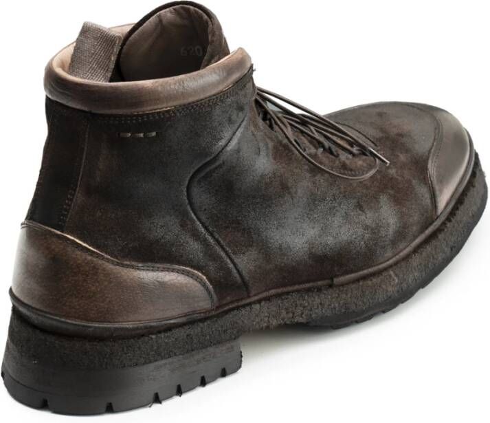 Alexander Hotto Leren Bergschoenen Veterschoen Enkel Brown Heren