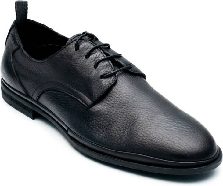 Alexander Hotto Leren Platte Schoenen Black Heren