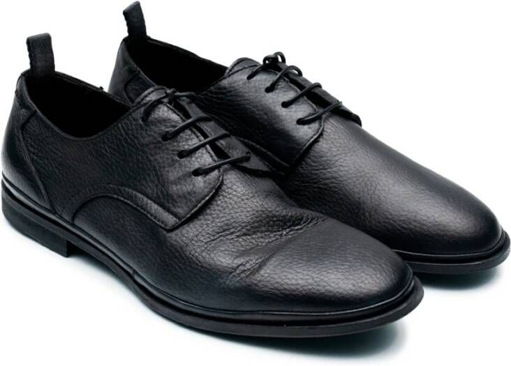 Alexander Hotto Leren Platte Schoenen Black Heren