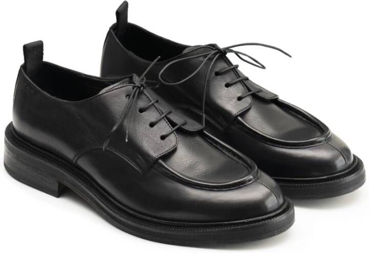 Alexander Hotto Retro veterschoen in zwart leer Black Heren