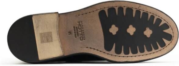 Alexander Hotto Retro veterschoen in zwart leer Black Heren