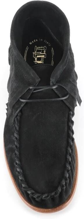 Alexander Hotto Zwarte Suède Franje Laarzen Black Dames